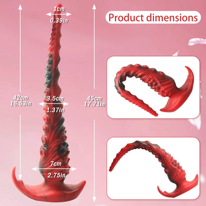 Black and red octopus cone